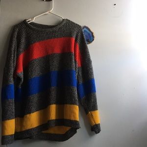 color block sweater
